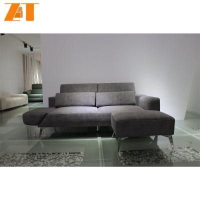 Modern Home Living Room Sofa with Armrest Recliner Fabric Corner Sofa