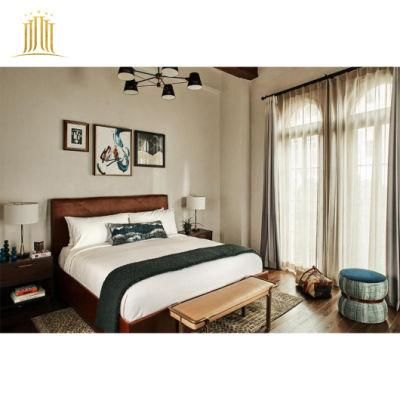 Customized Luxury Hotel Guest Room Stylish Natural Solid Wood Commercial 5 Star Standard Hotel Guest Room Furniture