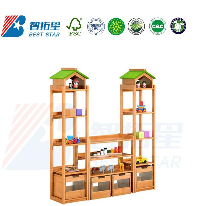 Playroom Furniture Toy Storage Rack, Daycare Furniture Kid′s Rack. Combination Rack for Kinderargten and Preschool, School Furniture Children Display Rack