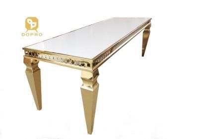 Laser Cutting Design Rectangle Dining Table Banquet Table Furniture for Wedding Restaurant