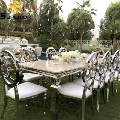 Silver Frame Wedding Louis Dining Chair for Hotel Event