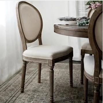 White Wood Louis Banquet Chair