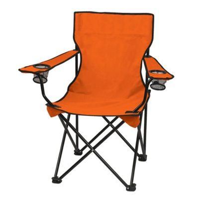 Outdoor Camping Chair Padded Quad Rod Chair Collapsible Steel Frame Portable