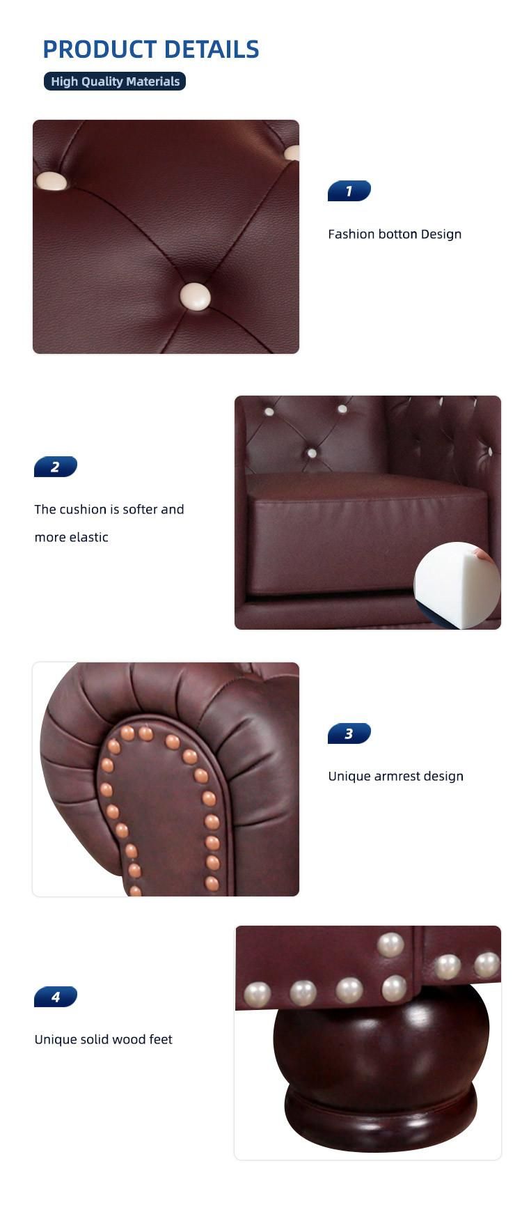 Top Grain Leather Sofa Modern Leisure Living Room Furniture Sofa