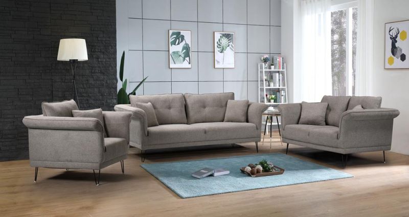Nova China Factory Modern Home Furniture Luxury Design Sectional Fabric Sofa with Sturdy Iron Leg