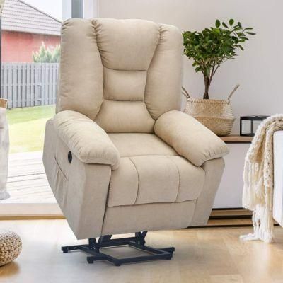 Modern Luxury Leisure Sofa Living Room Home Furniture Electric Linen Fabric Lift Recliner Sofa Chair for The Elderly