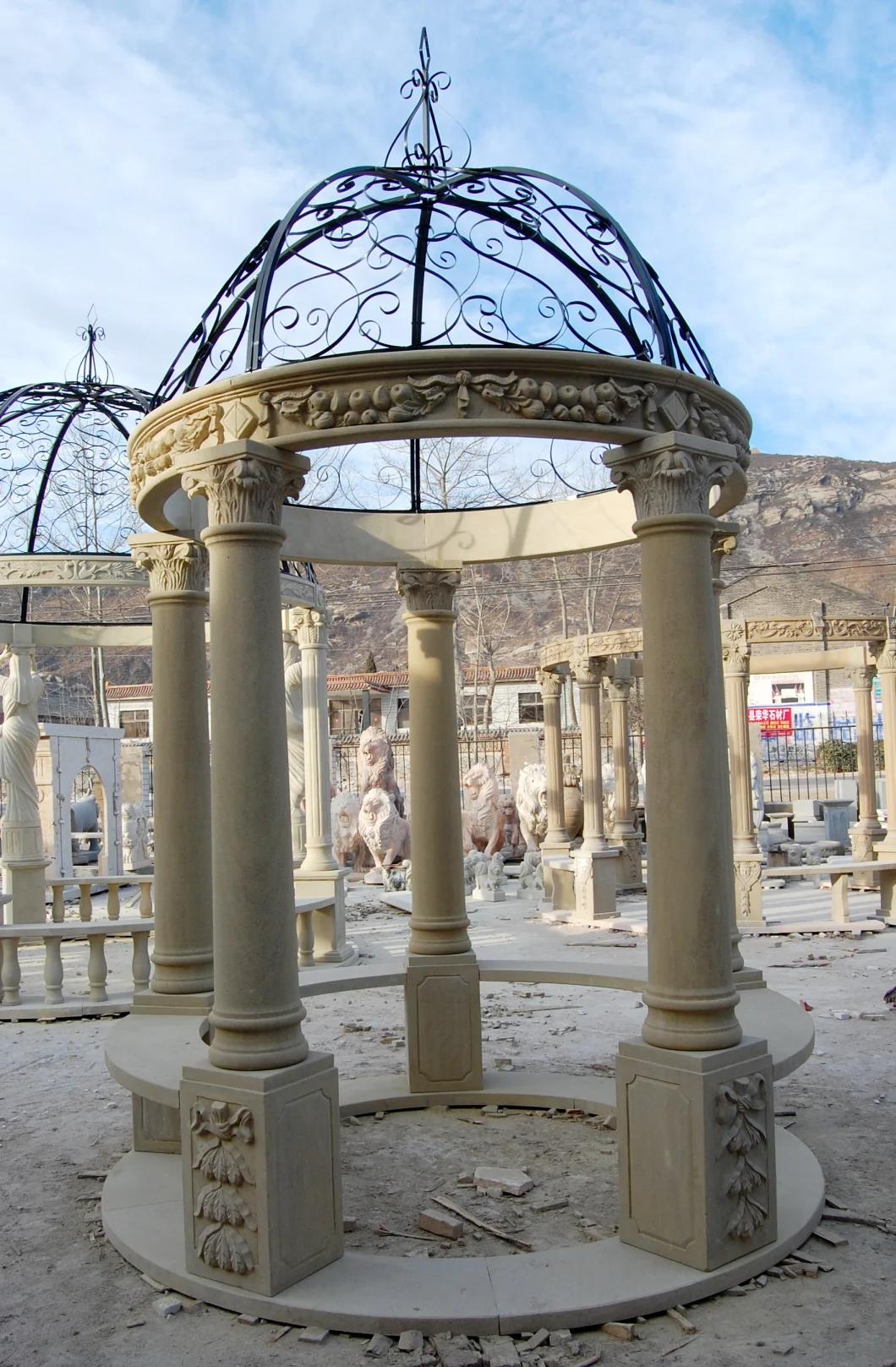 Modern Natural Stone Marble Wedding Gazebo for Garden Outdoor for Sale