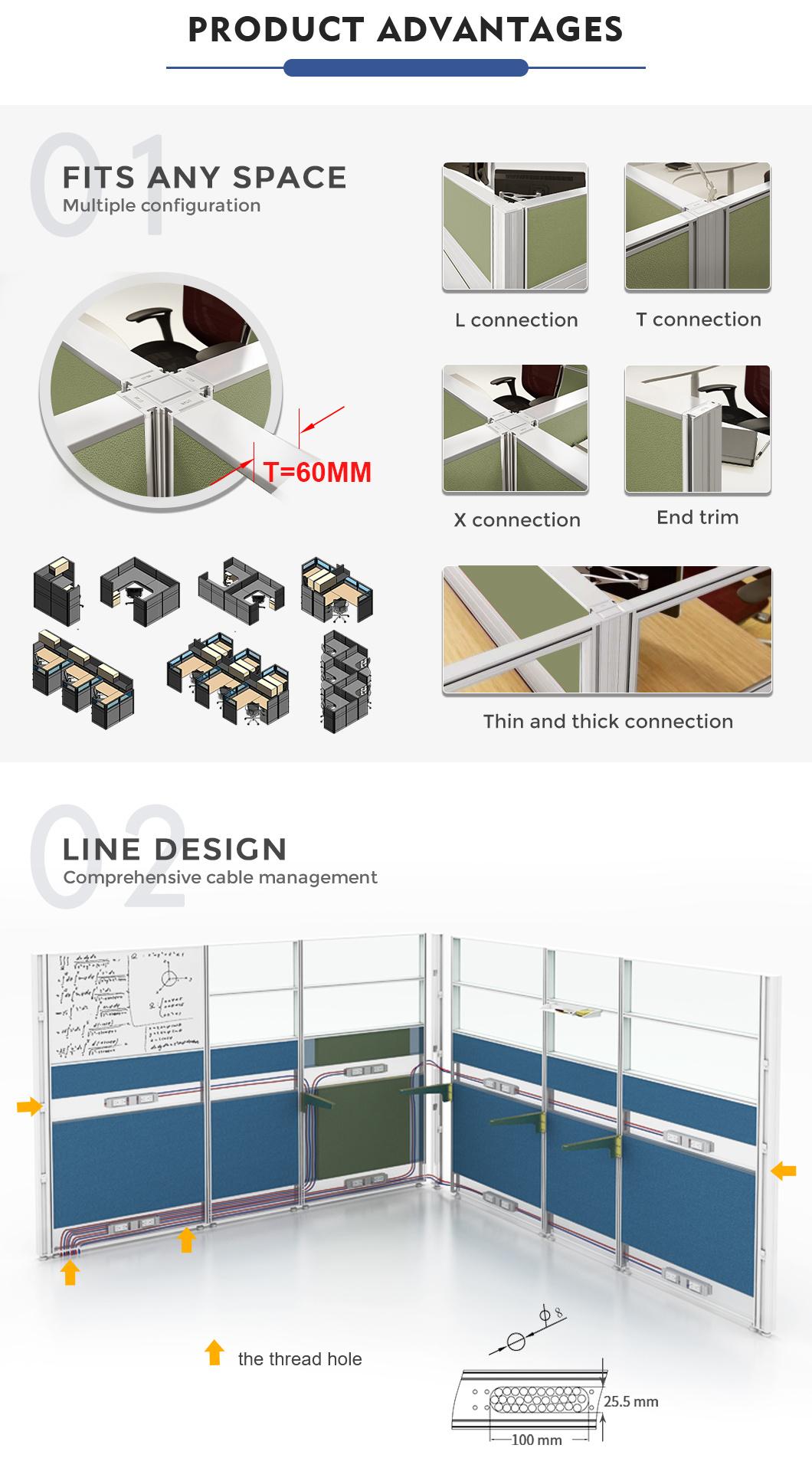 Call Center Office Partition Computer Workstation Tables Office Furniture