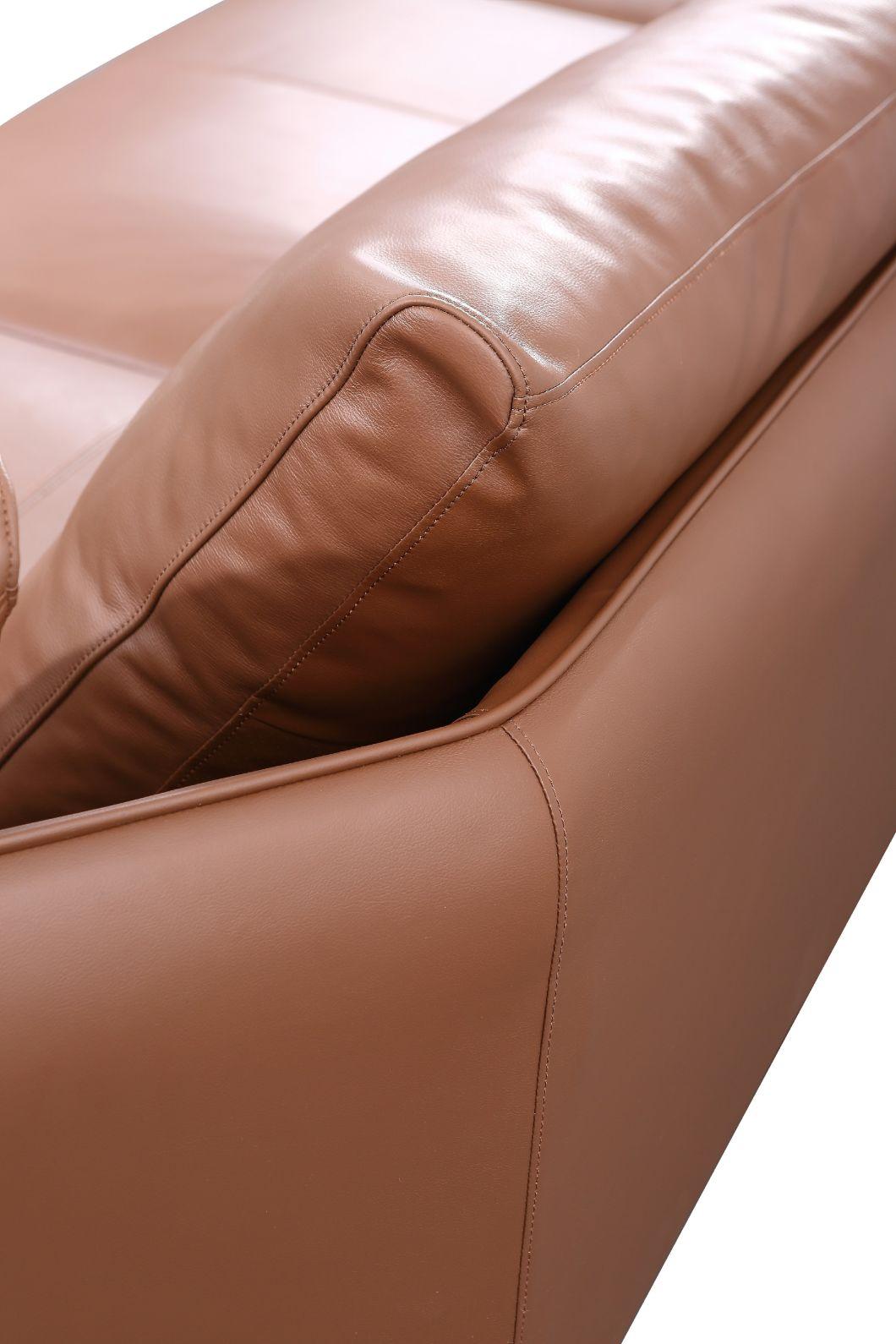 Italian Livingroom Furniture Genuine Leather Sofa Corner Sofa for Hotel GS9020