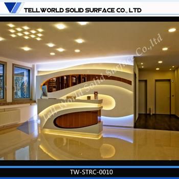 LED Reception Desk/Artificial Marble Front Counter