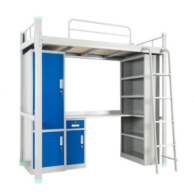 School Dormitory Study Metal Student Iron Beds with Ladder