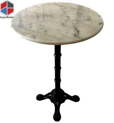 Directly Factory Round White Marble Table Bar Furniture Counter Table