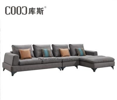 Modern Sofa Gery Leathaire Living Room Furniture with Wood Frame