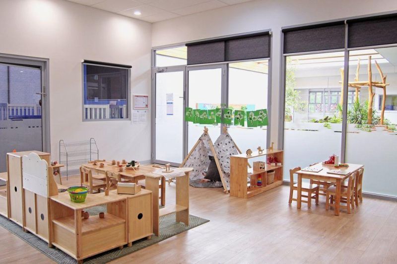 Natural Wood Theme Kids Classroom Furniture, Kindergarten Furniture Preschool Equipment Supply for Australia