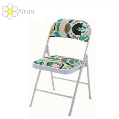 Hot Selling Metal Frame Multi-Color Wedding Party Folding Chair with PU Cushion