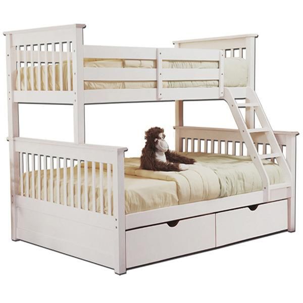 Solid Wood Bunk Beds Pine Bunk Bed with Ladder
