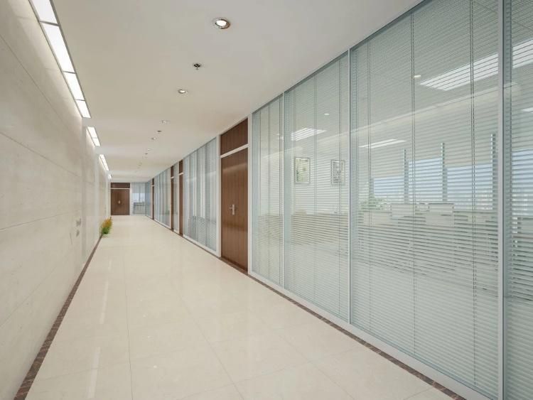 Blue Glass Wall Partition for Morden Office