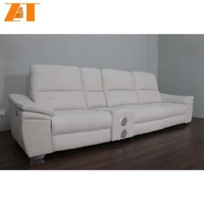 Modern Style Luxury Electric Cinema Reclining Couch Set Recliner Sofa Living Room Cozy Functional Fabric Sofa