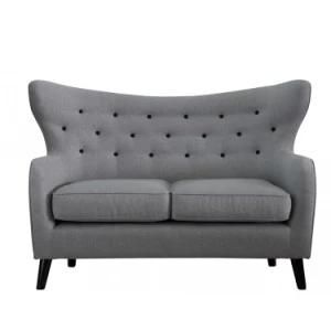 Modern High Quality Velvet Fiberglass Two Seat Sofa