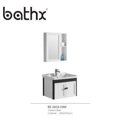 with Ceramic Wash Basin Bathroom Design and Aluminum Bathroom Cabinets for Modern Bathroom Vanity Cabinets