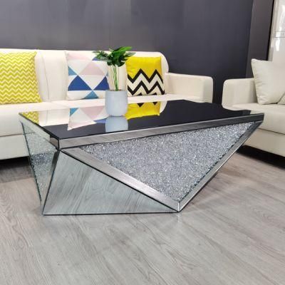 HS Glass Modern Elegant Square Glass Coffee Table