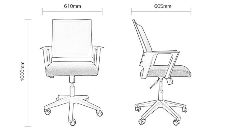 Swivel Adjust Modern High Back Ergonomic Office Mesh Chair with Headrest