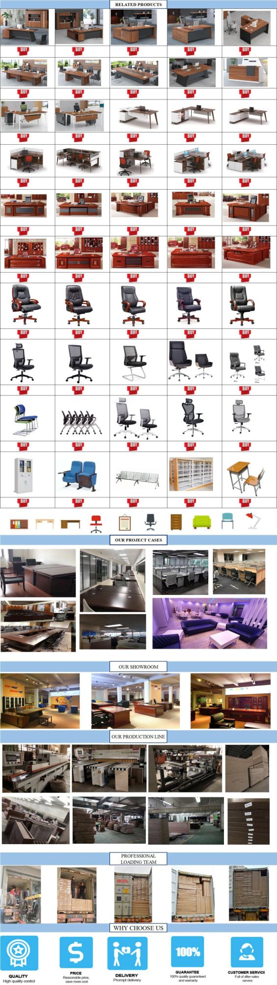 Modern 3-Person Office Workstation Office Table Office Furniture (M-W1702)