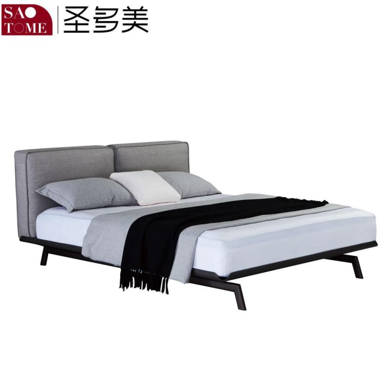 Luxury Bedroom Furniture Comfortable Leather Double Bed