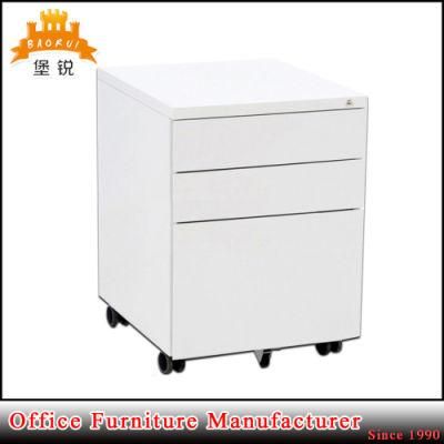 Modern Simplicity Small Mobile Office Equipment 3 Drawer Steel Filing Cabinet Furniture