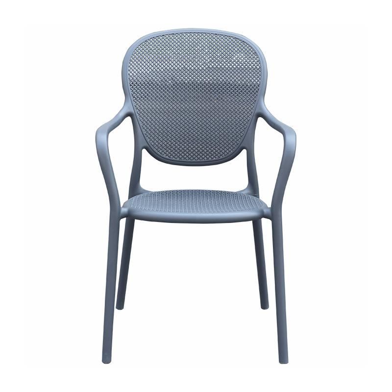 Wholesale Outdoor Furniture Modern Style Garden Furniture Dallas Plastic Chair Eco-Friendly PP Armrest Dining Chair