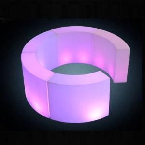 Plastic RGB Plus White Color Changing LED Night Club Salad Bar Counter Design for Sale