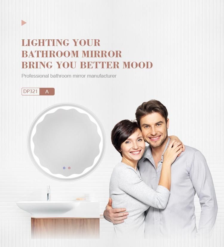 Top Quality LED Fancy Round Wall Mirror for Home Bathroom