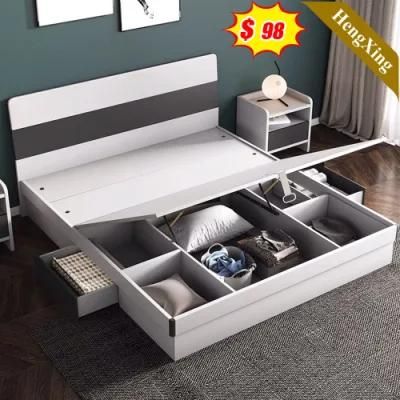 Modern Furniture Massage Solid Wooden Home Bedroom Sofa Double King Beds with Sound Strongbox