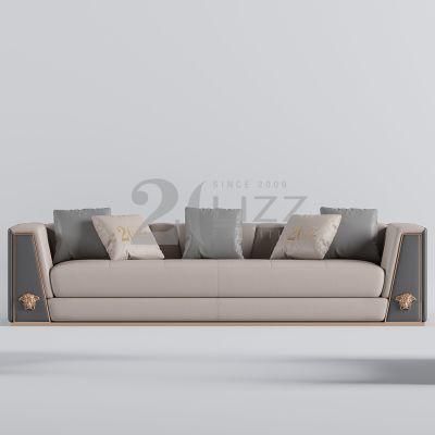 Modern European Style Sectional Home Furniture Luxury Geniue Leather Couch Living Room Sofa Set