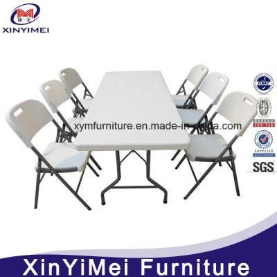 High Quality Modern Outdoor Metal Tube Center Folding Plastic Table