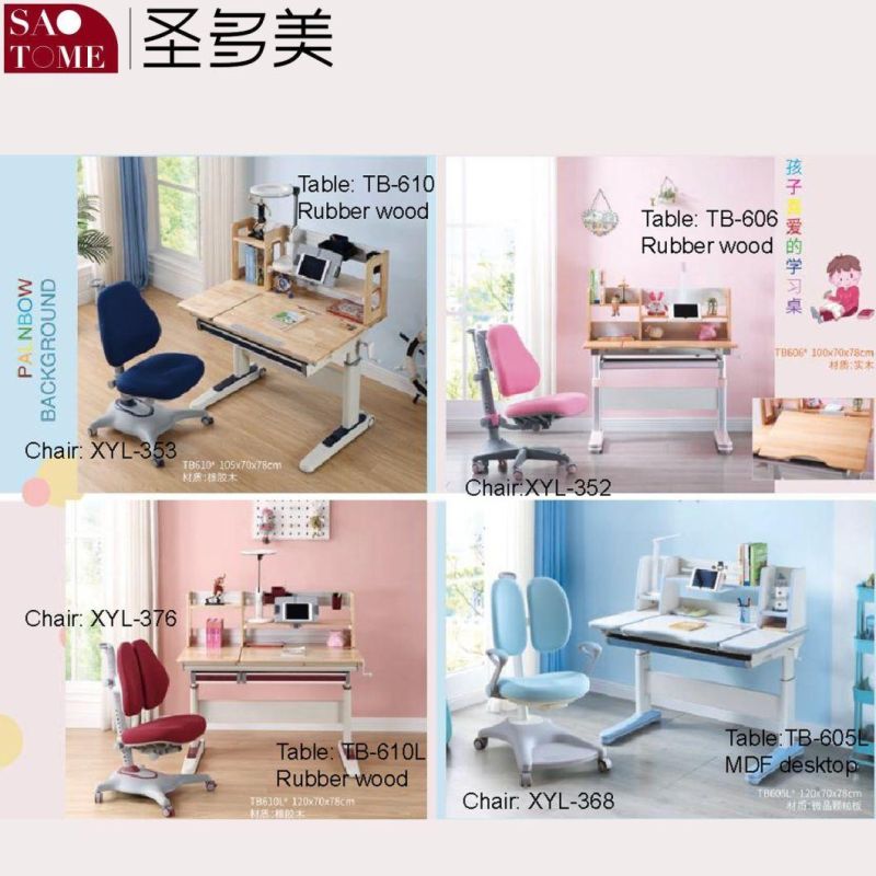 School Desk Family Kids Room Rubber Wood Kids Desk