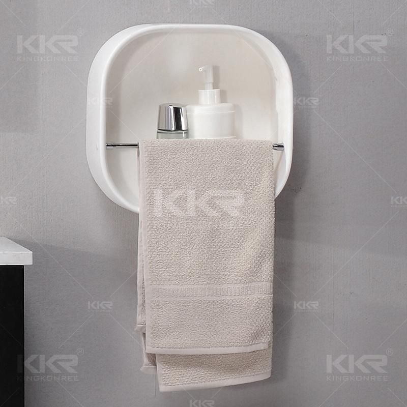Towel Shelf Acrylic Shampoo Rack Hotel Wall Mount Rack 0827
