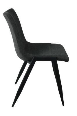 Home Living Room Upholstered Velvet Fabric Dining Room Furniture Restaurant Hotel Spraying Legs Steel Dining Chair