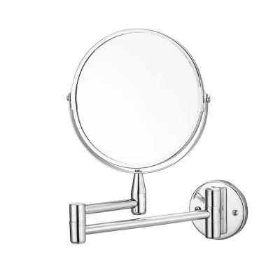 Folding Telescopic Wall Hanging Free Punching Beauty Mirror Customization Bathroom 2X/3X/5X Magnifying Makeup Mirror