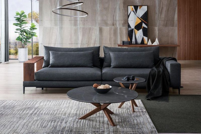 China Manufacturer Latest Newly Modern Furniture Genuine Fabric Sofa Set Furniture GS9007
