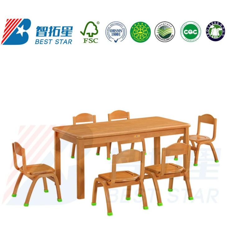 Modernp Layroom Kids Wooden Table, Kindergarten Drawing Table, School Classroom Student Table, Preschool Study Table, Multi-Function Children Rectangle Table