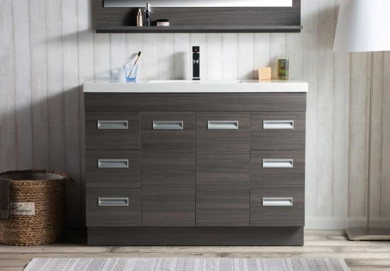 48" Grey Oak Free Standing Modern Bathroom Vanity