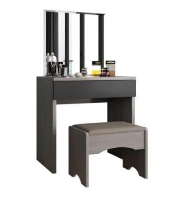 Modern Nordic Vanity Wooden Table Set Furniture Mirror Makeup Dresser Bedroom