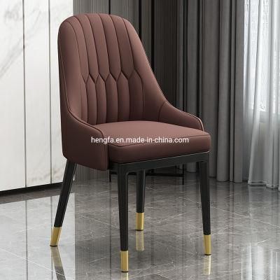 Italian Living Room Furniture Luxury PU Leather Dining Chair for Sale
