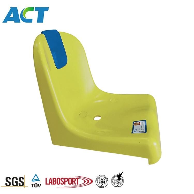 Floor Mounted Solid Plastic Bucket Seat with Full Backrest for Stadium