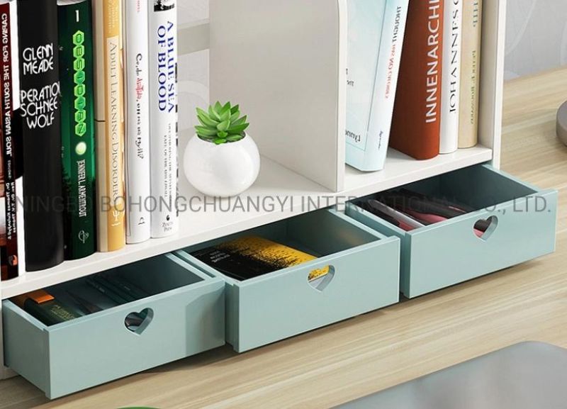 Customized Wooden Desk Organizer Bookcase Bookshelf