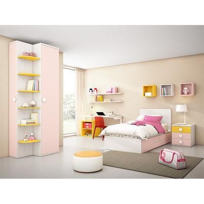 New Design Lovely Wooden Kids Bed Furniture in Bedroom Furniture Set