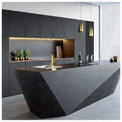 High Quality Kitchen Cabinets Made in China Modern Simple Design Gray Glossy Kitchen Cabinet