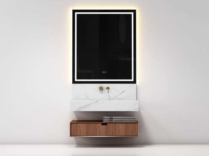 The Hotel Modern Light Luxury Multi-Mirror Rock Plate Board Countertop Bathroom Vanity