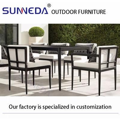 Outdoor Garden Aluminum Chair All Aluminum Table Modern Comfortable Furniture